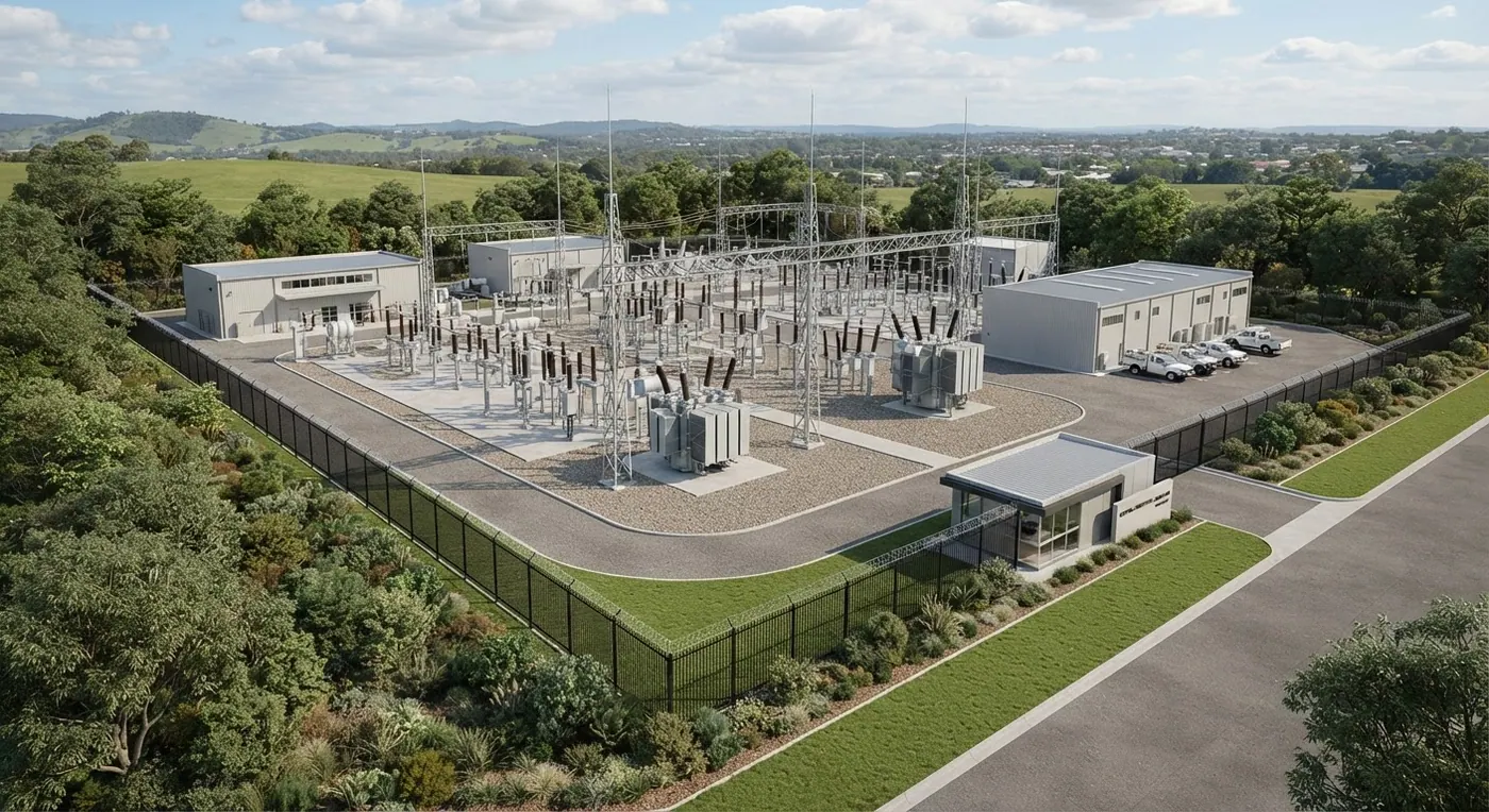 Electrical Substation Building BIM design intent model
